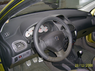 Перетяжка руля кожей для Peugeot 206