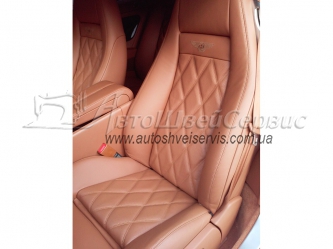 Вышивка на сиденьях для Bentley Continental 2008