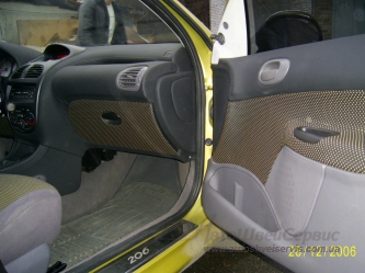 Перетяжка дверей автомобиля для Peugeot 206